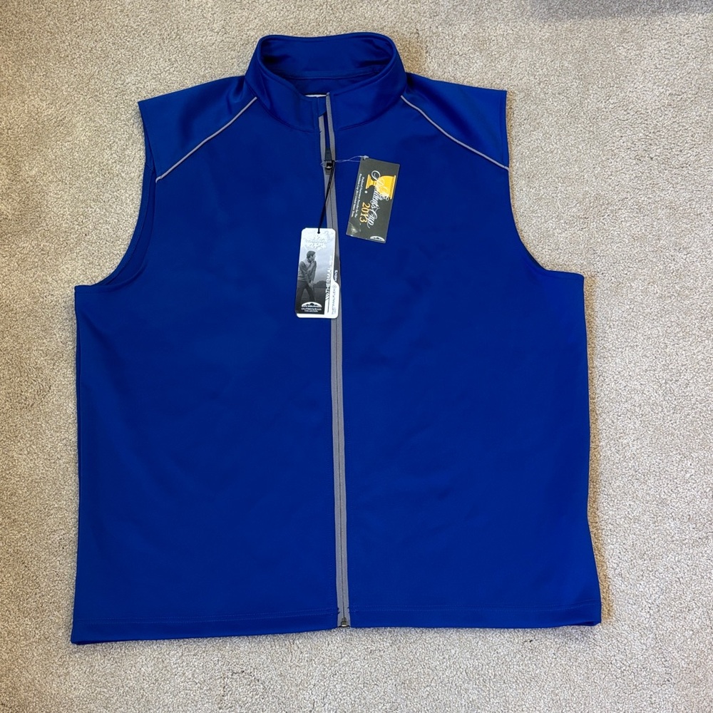 Men's Royal Blue Zip-Up Vest